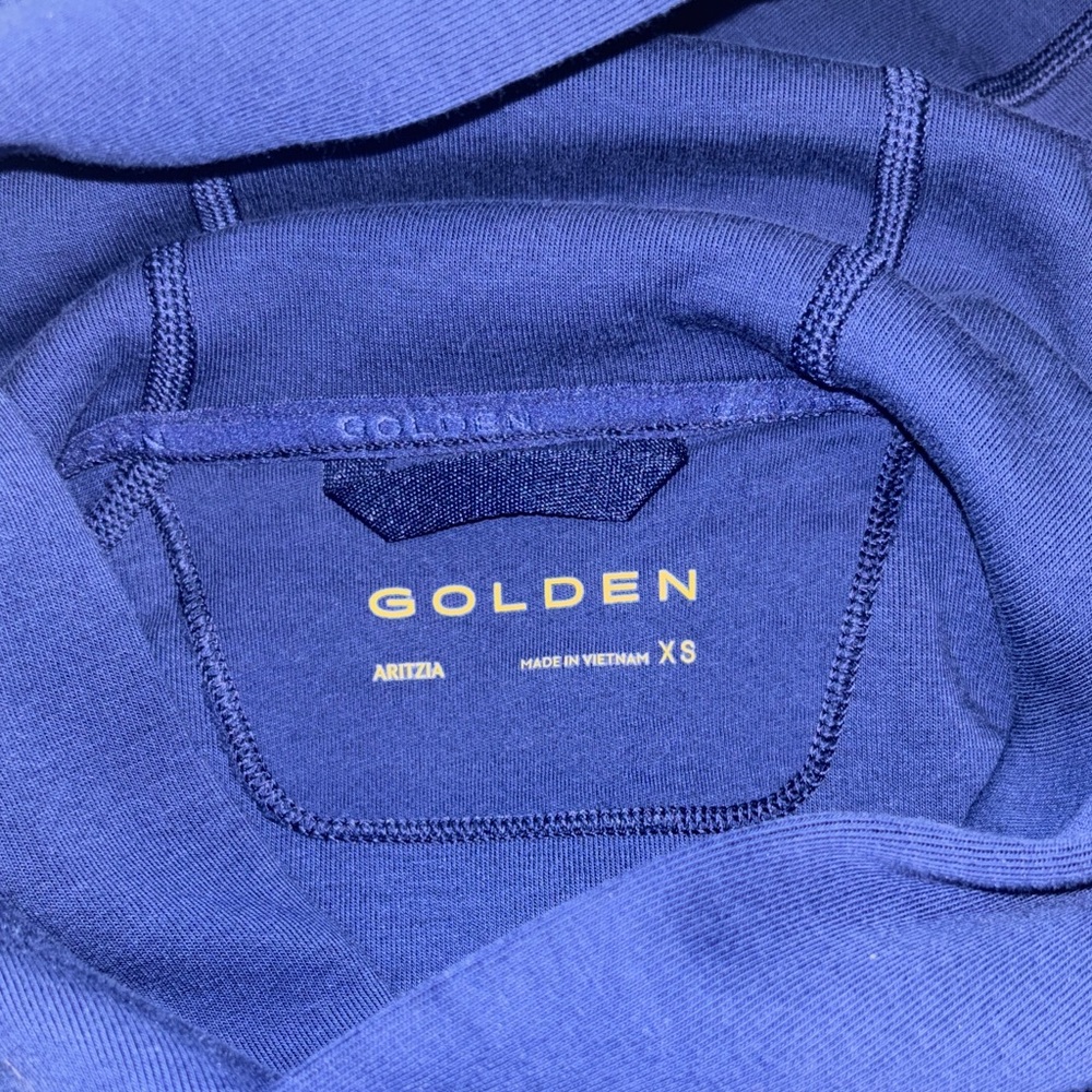 Aritzia Golden Fleece Cozy Blue Cropped Hoodie - Picture 2 of 7